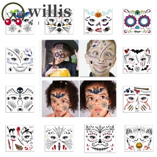 Willis สติกเกอร์รอยสักฮาโลวีน, รอยแผลเป็นสยองขวัญ กันน้ํา, งานเลี้ยงวันเกิด ฮาโลวีน ตกแต่งรอยสัก สติกเกอร์เด็ก