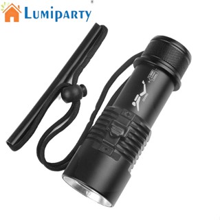 Lumiparty ไฟฉายดําน้ํา มืออาชีพ ความสว่างสูง สวิตช์ควบคุมแม่เหล็ก ไฟฉาย สําหรับดําน้ํา สํารวจ ตั้งแคมป์