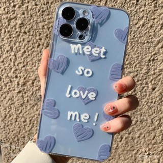 เคสซิลิโคนนิ่ม แบบใส ลายหัวใจ สไตล์ญี่ปุ่น สําหรับ iPhone 7 8 Plus XS XR X XS max 11 12 13 14 15 Pro max 11 12 13 14 15 Pro เคส