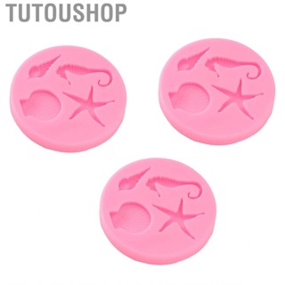 Tutoushop 3pcs Marine Theme Silicone Mold DIY  Grade Fondant Hot