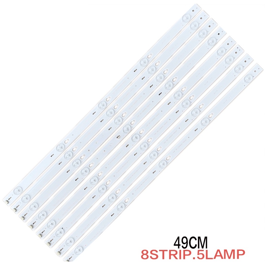 8pcsled backlight strip สําหรับ TCL 48 "ทีวี 4C-LB4805-HQ4 TOT-48D700-8X5-530C-V3 4C-LB4805-YHEX1 4C