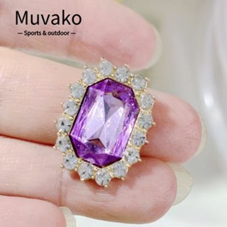 Muvako ที่คาดผม ประดับคริสตัล พลอยเทียม พลอยเทียม สีม่วง หรูหรา 20*17 มม. 50 ชิ้น