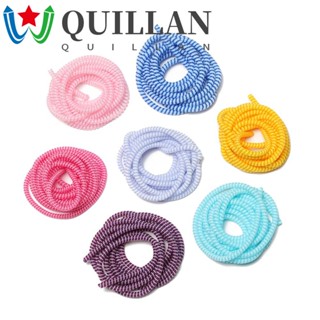 Quillan ตัวป้องกันสายเคเบิล TPU วัสดุ USB ฝาครอบหูฟัง เคสสายข้อมูล