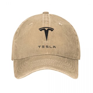 Tesla Motors หมวกเบสบอล ผ้ายีน แบบนิ่ม สไตล์วินเทจ กลางแจ้ง สําหรับผู้ชาย