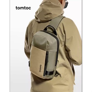 tomtoc shoulder bag mens messenger bag large capacity backpack leisure chest Bag Mens student bag