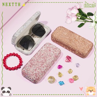 Nextth เคสแว่นตา ประดับคริสตัล พลอยเทียม แบบแข็ง สําหรับรถยนต์