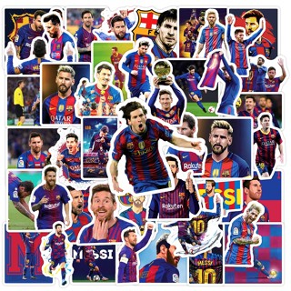 สติกเกอร์ ลายฟุตบอล Messi กันน้ํา สําหรับติดตกแต่งโทรศัพท์มือถือ โน๊ตบุ๊ค มี 50 ชิ้น