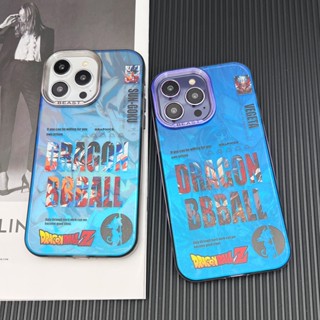 เคสโทรศัพท์มือถือ ชุบไฟฟ้า ลายการ์ตูนดราก้อนบอล Gofu สําหรับ iPhone 15 14 13 12 11 Pro Max