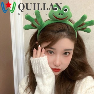 Quillan ที่คาดผม ผ้ากํามะหยี่ขนนิ่ม ลายการ์ตูนกบ เต่า สัตว์ สไตล์เกาหลี ตลก เครื่องประดับผม ประสิทธิภาพสูง