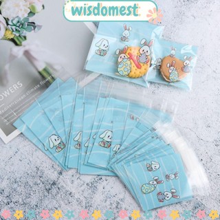 WISDOMEST ถุงขนมกระต่ายอีสเตอร์ มีกาวในตัว สําหรับงานแต่งงาน 100 ชิ้น