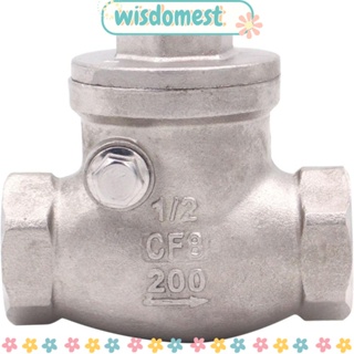 Wisdomest เช็ควาล์ว WOG 200 PSI แนวนอน ทางเดียว ไม่ย้อนกลับ CF8M NPT สเตนเลส 304 วาล์วไหลย้อนกลับ 1/2 นิ้ว น้ํามัน น้ํา อากาศ