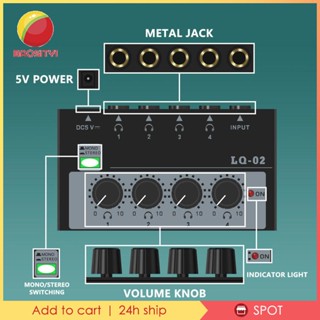 [Baosity1] เครื่องขยายเสียงสเตอริโอโมโน 4 ช่อง เสียงรบกวนต่ํา ปรับได้ สําหรับผสมคีย์บอร์ด ขนาดเล็ก