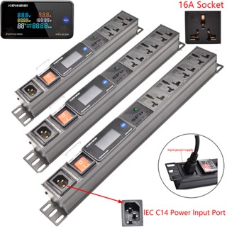 โวลต์มิเตอร์ แอมมิเตอร์ พอร์ตอินพุต C14 2-14 16A พร้อมตัวป้องกันไฟกระชาก