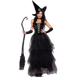 [0627] Cosplay  New Gift  Comic  Halloween  Animation M-XL Witch Clothes Costume Adult Womens Cloak Witch Costume E66U