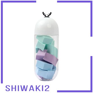 [Shiwaki2] แป้งแต่งหน้า แบบใช้แล้วทิ้ง 15 ชิ้น พร้อมเคสกันฝุ่น ฟองน้ําแต่งหน้า แบบนิ่ม