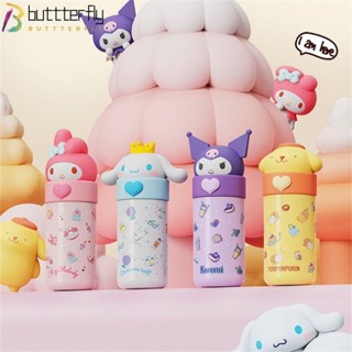 Buttterfly แก้วมักสเตนเลส มีฉนวนกันความร้อน ความจุขนาดใหญ่ 350 มล. สําหรับ Kuromi Melody Cinnamoroll