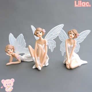 Lilac ตุ๊กตาฟิกเกอร์ การ์ตูนนางฟ้า ดอกไม้บิน ขนาดเล็ก สีขาว