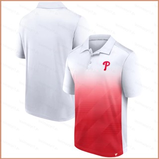 เสื้อโปโลแขนสั้น ลาย Philadelphia Phillies 23 MLB พลัสไซซ์