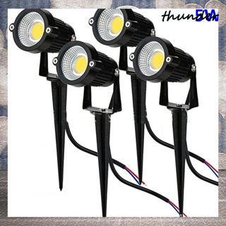 Thunder หลอดไฟ LED 5w COB กันน้ํา สําหรับตกแต่งสวน สนามหญ้า กลางแจ้ง