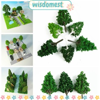 Wisdomest โมเดลต้นไม้ สีเขียว สําหรับตกแต่งภูมิทัศน์ 30 ชิ้น