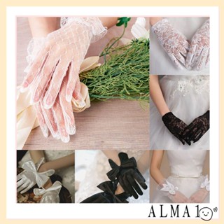 Alma ถุงมือลูกไม้ แฟชั่น สําหรับเจ้าสาว ปาร์ตี้ 1 คู่