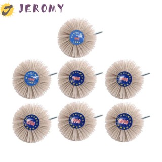 Jeromy แปรงไนล่อนขัดล้อ 6 มม. เส้นผ่านศูนย์กลาง 80 มม. 80-600 กริต ทนต่อการเสียดสี สําหรับขัดเฟอร์นิเจอร์ ไม้