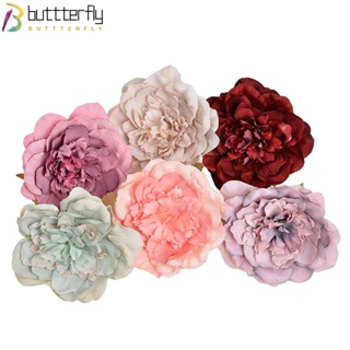 Buttterfly ช่อดอกไม้ปลอม 10 ซม. สําหรับตกแต่งสมุดภาพ งานเลี้ยงวันเกิด DIY 5 ชิ้น