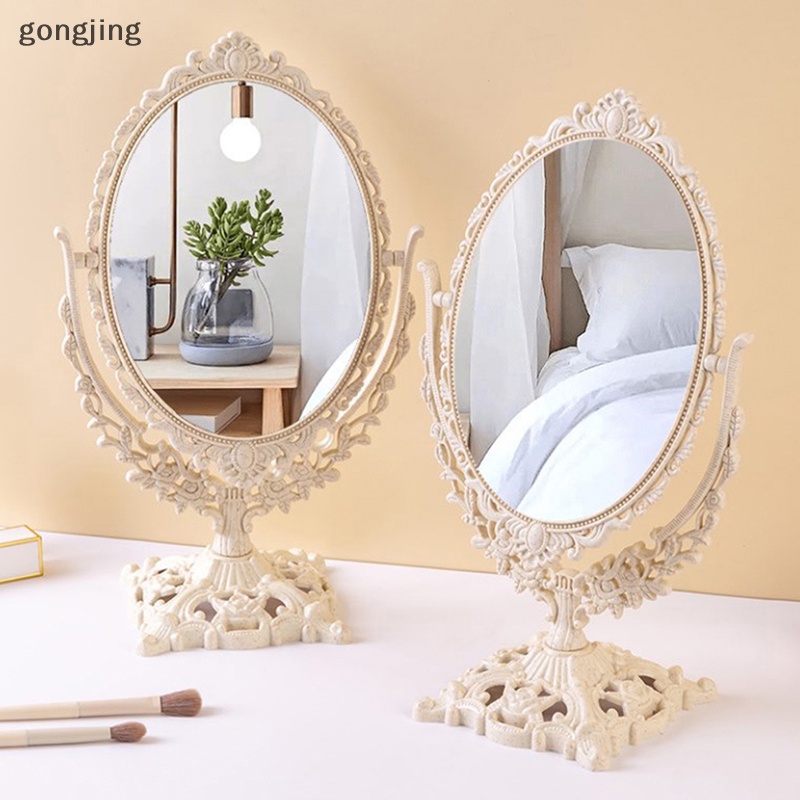 [Gong]กระจกแต่งหน้า สไตล์ยุโรปวินเทจ ขนาดกะทัดรัด th
