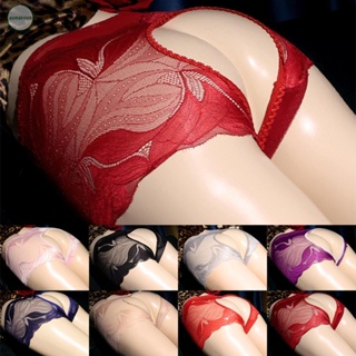 GORGEOUS~Accessories Briefs Open Cortch Floral Hollow Out Knickers Lace Low Rise