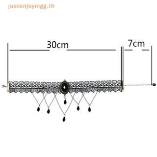{ Justenjoyingg.th } โช้กเกอร์โกธิค สตีมพังก์ ลูกไม้สีดํา โช้กเกอร์ สร้อยคอ โกธิค เครื่องประดับ ฮาโลวีน เครื่องแต่งกาย สําหรับผู้หญิง แวมไพร์ โช้กเกอร์ สร้อยคอ เครื่องแต่งกาย สําหรับวัยรุ่น ของขวัญ