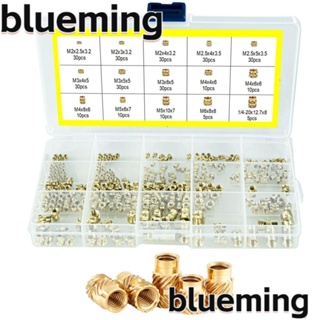 Blueming2 ชุดน็อตเกลียว ทองเหลือง M2 M2.5 M3 M4 M5 M6 พลาสติก ทนทาน สีทอง 300 ชิ้น