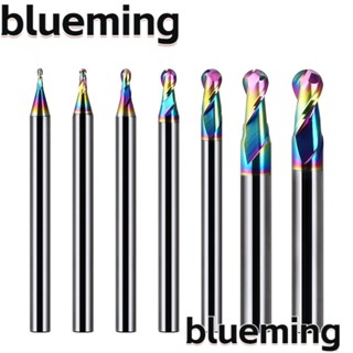 Blueming2|ดอกเร้าเตอร์เอ็นมิล คาร์ไบด์ CNC เหล็กทังสเตน เคลือบนาโน สีฟ้า ทนทาน