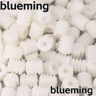 Blueming2 เดือยพลาสติก สีขาว 0.34 นิ้ว X 0.39 นิ้ว แบบพกพา สําหรับบานพับประตูตู้ 100 ชิ้น