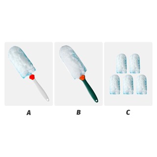 ไม้ปัดฝุ่น ไมโครไฟเบอร์ ด้ามจับออกแบบตามสรีรศาสตร์ ใช้แล้วทิ้ง แบบเปลี่ยน สําหรับคีย์บอร์ด