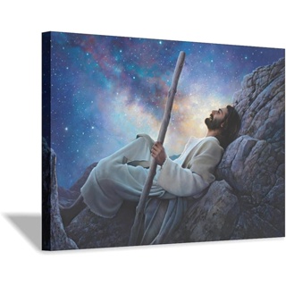 โปสเตอร์ผ้าใบ พิมพ์ลาย Shepherds Under The Stars of Jesus Christ สไตล์โมเดิร์น สําหรับตกแต่งบ้าน ออฟฟิศ