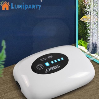 Lumiparty เครื่องปั๊มออกซิเจน ขนาดเล็ก แบบพกพา ชาร์จ Usb แบตเตอรี่ลิเธียม เงียบพิเศษ ในร่ม กลางแจ้ง ตู้ปลา ตกปลา คู่