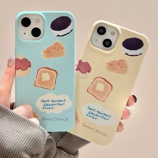 เคสโทรศัพท์มือถือแบบแข็ง กันกระแทก กันรอยกล้อง ลายชีส บิสกิต Dim Sum สําหรับ iPhone 14 Pro Max 13 12 11 Pro Max XR IX 7 8 Plus