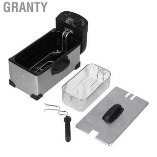 Granty 3.5L Electric Deep Fryer 2000W Commercial Stainless Steel French Fries Chips Machine 0-190Celsius EU Plug 220V