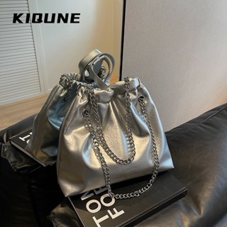 KIQUNE กระเป๋าผ้ากระเป๋าผ้าแคนวาส Tote Bag 2023 NEW GTT2390OJ0 37Z230911