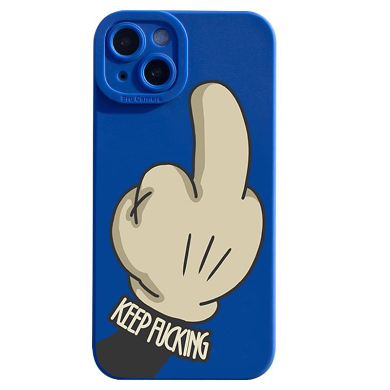 เคสโทรศัพท์มือถือ กันกระแทก ลายการ์ตูนตลกนิ้วกลาง สําหรับ iPhone 11 12 13 14 15 pro max xr xsmax 11promax 13promax 14promax 14plus 7 8 plus