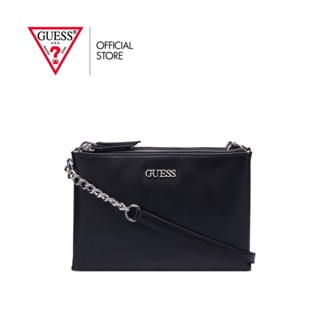 GUESS กระเป๋าสะพายผู้หญิง รุ่น LE872976 MCCLAIN MINI DBL ZIP CROSSBODY สีดำ