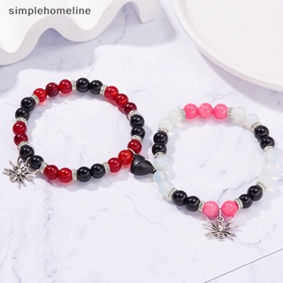 [simplehomeline] สร้อยข้อมือ ลูกปัดแม่เหล็ก ลายแมงมุม หัวใจ ฮาโลวีน 1/2 ชิ้น พร้อมส่ง