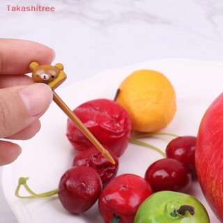 (Takashitree) ส้อมจิ้มผลไม้ เบนโตะ อาหารกลางวัน พลาสติก เกรดอาหาร ขนาดเล็ก ลายการ์ตูน สําหรับตกแต่งเค้กเด็ก ปาร์ตี้ 12 ชิ้น