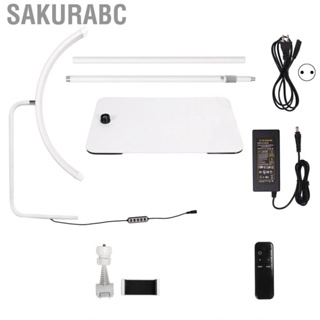 Sakurabc 24in 36W  Lash Lamp Semilune 120pcs Light Chips 3200K‑5600K Detachable Stable Base Rotating Head Salon 100‑240V