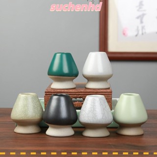 Suchenhd ขาตั้งชามเซรามิค สีเขียว อุปกรณ์เสริม สําหรับวางชาเขียว