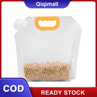 MoistureResistant Grains Storage BagแบบพกพาNozzleSealedโปร่งใสถุงเก็บห้องครัวกันแมลงแมลงStand Up Grain Sealกระเป๋าReusableธัญพืชกระเป๋าเก็บ &amp;#39;QIQI