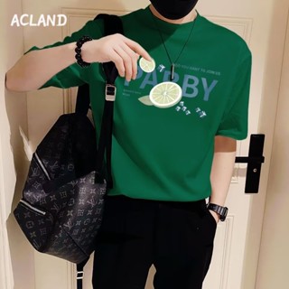 Acland เสื้อยืดผู้ชาย ผู้ชายเสื้อเชิ้ต เสื้อยืด ผ้านุ่ม ใส่สบาย ไม่หด ไม่ต้องรีด MTX2390KG2 37Z230913