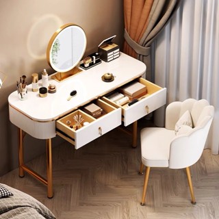 โต๊ะเครื่องแป้ง กระจก LED 100-120 cm ปรับขนาดได้ Dressing Table เก็บของได้เยอะ ความจุขนาดใหญ่ IKEA