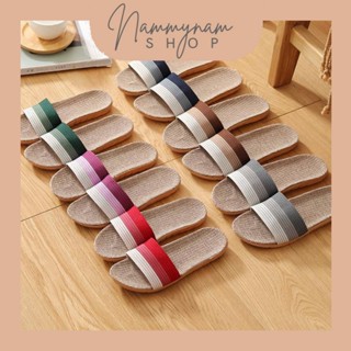 พร้อมส่ง!!! ใหม่ 2023 รองเท้าแตะสานลินิน เบา ใส่สบาย