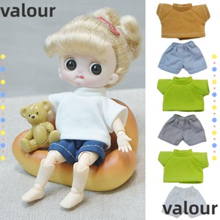 Valour เสื้อยืดกางเกงยีน แฟชั่นฤดูร้อน สําหรับตุ๊กตา 1/12BJD DIY